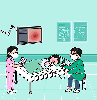 전신 여자 남자 일러스트 의료기기 병원 들기 앉기 성인 세명 초록색 눕기 모니터 진료 간호사 의사 대장질환 병원침대 위내시경 항문외과 성인만 국내일러스트 AI파일 컬러 의학 모션 사람 컴퓨터 의료진 침대 질병 내시경 파일형식 벡터
