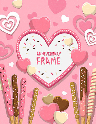 분홍색 일러스트 프레임 사람없음 하트 빼빼로 빼빼로데이 국내일러스트 AI파일 모양 컬러 데이이벤트 디저트 막대과자 파일형식 벡터