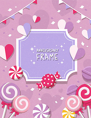 분홍색 일러스트 화이트데이 프레임 막대사탕 사탕 사람없음 하트 알사탕 국내일러스트 AI파일 모양 컬러 데이이벤트 디저트 파일형식 벡터