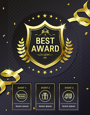 별 리본 일러스트 이벤트 사람없음 선물상자 검은색 금색 최고 쿠폰 방패모양 시상식 탑차 국내일러스트 AI파일 자연요소 모양 컬러 선물 상자 트럭 방패 파일형식 벡터