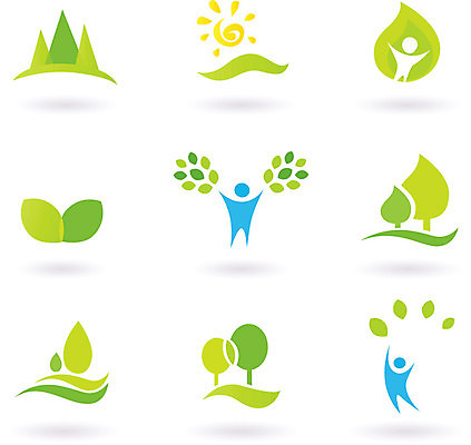 EPS 해외이미지 클립아트 나무 잎 사람없음 초록색 세트 재활용 에너지 그린에너지 숲 심볼 언덕 에코 친환경 바이오 해외202004 해외일러스트 식물 컬러 환경 파일형식 벡터