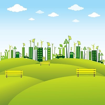EPS 해외이미지 나무 일러스트 하늘 바람 아파트 주택 잔디 사람없음 건물 초록색 태양 재활용 에너지 도시 그린에너지 보호 에코 친환경 유기농 자원 해외202004 해외202105 해외일러스트 자연요소 식물 건축물 웰빙 컬러 컨셉 날씨 환경 파일형식 벡터