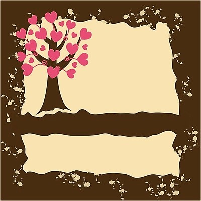 EPS 해외이미지 나무 식물 실루엣 단풍 잎 일러스트 날씨 초원 사람없음 가을 엽서 국경 해외202004 해외202105 해외일러스트 계절 촬영기법 편지 파일형식 벡터