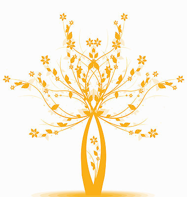 EPS 해외이미지 나무 식물 꽃 실루엣 잎 일러스트 사람없음 해외202004 해외202105 해외일러스트 촬영기법 파일형식 벡터