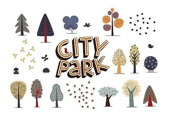 EPS 해외이미지 나무 식물 템플릿 잎 일러스트 조류 씨앗 사람없음 버섯 숲 도토리 레터링 해외202004 해외202105 해외일러스트 동물 견과류 파일형식 벡터