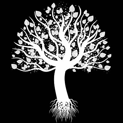 EPS 해외이미지 나무 식물 꽃 실루엣 잎 일러스트 사람없음 검은색 해외202004 해외202105 해외일러스트 컬러 촬영기법 파일형식 벡터