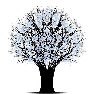 EPS 해외이미지 나무 식물 꽃 실루엣 잎 일러스트 사람없음 검은색 해외202004 해외202105 해외일러스트 컬러 촬영기법 파일형식 벡터