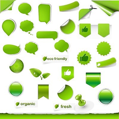 EPS 해외이미지 배너 잎 사람없음 초록색 세트 라벨 새싹 그린에너지 심볼 에코 친환경 손모양 해외202004 해외일러스트 모양 식물 컬러 프레임 환경 에너지 파일형식 벡터 손_신체부위