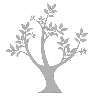 EPS 해외이미지 나무 식물 꽃 실루엣 잎 일러스트 사람없음 회색 해외202004 해외202105 해외일러스트 컬러 촬영기법 파일형식 벡터