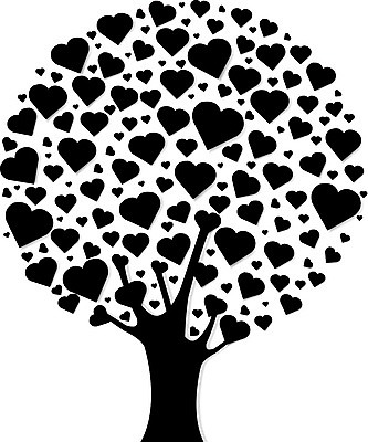 EPS 해외이미지 나무 식물 실루엣 분홍색 잎 겨울 일러스트 부활절 발렌타인데이 사람없음 검은색 하트 마음 숲 2월 해외202004 해외202105 해외일러스트 모양 계절 기념일 컬러 데이이벤트 촬영기법 날짜 파일형식 벡터