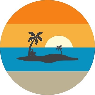 EPS 해외이미지 나무 섬 일러스트 사람없음 햇빛 일몰 하와이 발리 바하마 해외202004 해외202105 해외일러스트 식물 태양 노을 미국 인도네시아 파일형식 벡터