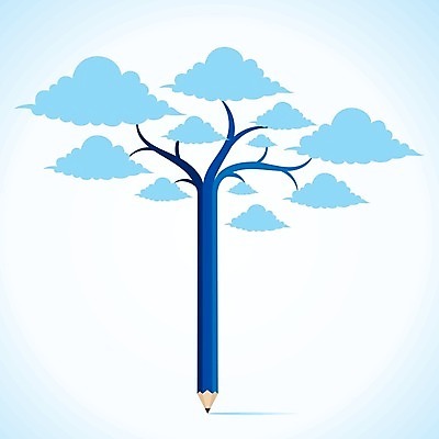 EPS 해외이미지 나무 식물 일러스트 사람없음 연필 원형 레이아웃 모자이크 국경 해외202004 해외202105 해외일러스트 도형 학용품 필기구 파일형식 벡터