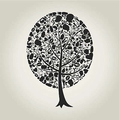 EPS 해외이미지 나무 식물 학생 과학 신체 일러스트 해부 사람없음 머리 하트 입 입술 뇌 준비 코 귀 목 양발 이두근 해외202004 해외202105 해외일러스트 모양 의학 신체부위 파일형식 벡터