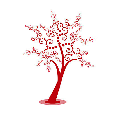 EPS 해외이미지 나무 식물 실루엣 잎 일러스트 발렌타인데이 사람없음 하트 점 해외202004 해외202105 해외일러스트 모양 데이이벤트 촬영기법 파일형식 벡터