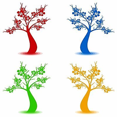 EPS 해외이미지 나무 식물 꽃 실루엣 잎 일러스트 사람없음 해외202004 해외202105 해외일러스트 촬영기법 파일형식 벡터