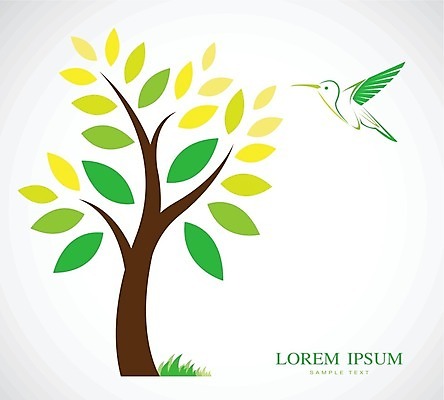 EPS 해외이미지 나무 한마리 일러스트 조류 한그루 사람없음 벌새 해외202004 해외202105 해외일러스트 식물 동물 1 파일형식 벡터