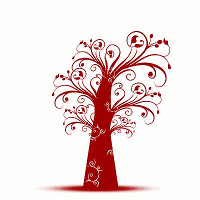 EPS 해외이미지 나무 식물 꽃 실루엣 잎 일러스트 사람없음 해외202004 해외202105 해외일러스트 촬영기법 파일형식 벡터