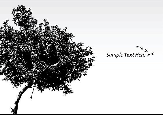 EPS 해외이미지 나무 식물 실루엣 일러스트 사람없음 야외 숲 해외202004 해외202105 해외일러스트 촬영기법 파일형식 벡터