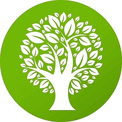 EPS 해외이미지 나무 일러스트 나뭇잎 한그루 사람없음 초록색 에코 해외202004 해외202105 해외일러스트 식물 1 컬러 잎 환경 파일형식 벡터