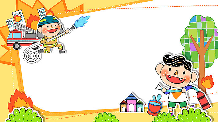 전신 나무 남자 어린이 일러스트 프레임 들기 소년 두명 주황색 소방관 화재 장래희망 소화_소방 소방차 소화기 소방호스 소년만 국내일러스트 AI파일 식물 컬러 모션 자동차 사람 안전장비 구조원 소방 사건 호스 남자만 어린이만 파일형식 벡터