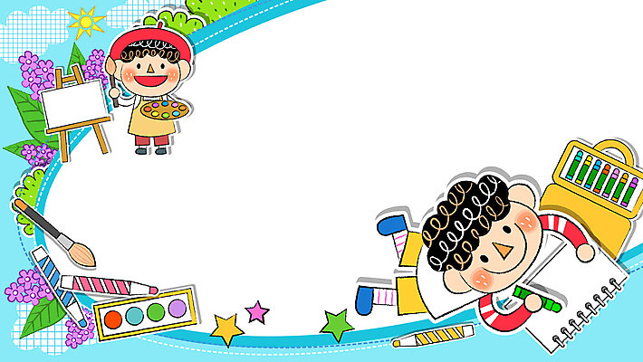 전신 남자 꽃 어린이 하늘색 일러스트 색연필 프레임 들기 소년 두명 붓 팔레트 스케치북 이젤 크레파스 캔버스 화가 장래희망 소년만 국내일러스트 AI파일 식물 직업 모션 학용품 사람 파란색 미술도구 남자만 어린이만 파일형식 벡터