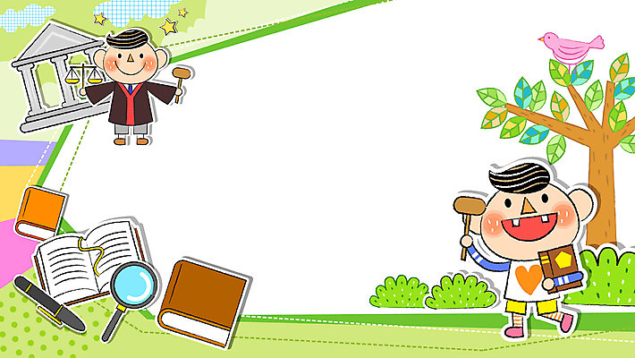 전신 남자 어린이 일러스트 돋보기 프레임 저울 들기 소년 두명 책 연두색 펜 판사복 판사 장래희망 의사봉 법원 법전 소년만 국내일러스트 AI파일 모션 사람 초록색 필기구 가운 법률가 남자만 어린이만 파일형식 벡터