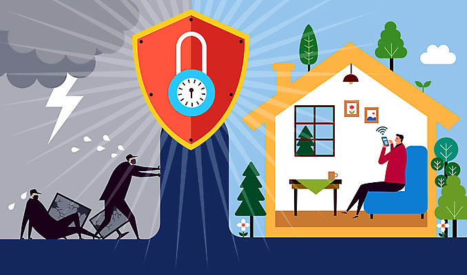 전신 나무 구름 남자 꽃 액자 일러스트 창문 탁자 주택 자물쇠 서기 들기 앉기 성인 세명 스마트폰 소파 모니터 번개 먹구름 방패 개인정보 방화벽 정보보호 성인남자만 정보보호의날 국내일러스트 AI파일 자연요소 식물 가구 의자 모션 날씨 사람 건물 핸드폰 스마트기기 컴퓨터 정보 보호 남자만 성인만 파일형식 벡터 법정기념일 구름_자연