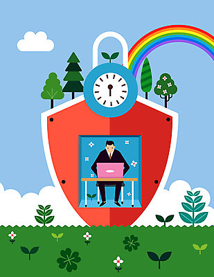 전신 나무 구름 남자 꽃 무지개 일러스트 탁자 자물쇠 한명 앉기 성인 노트북 방패 개인정보 방화벽 정보보호 성인남자한명만 정보보호의날 국내일러스트 AI파일 자연요소 식물 1 가구 모션 사람 전자제품 정보 보호 남자한명만 성인남자만 파일형식 벡터 법정기념일