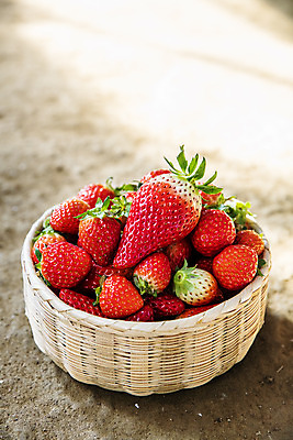 포토 JPG 주간 과일 딸기 사람없음 야외 바구니 충청남도 담기 특산물 논산 땅바닥 제철과일 국내포토 자연요소 모션 바닥 충청도 제철 파일형식