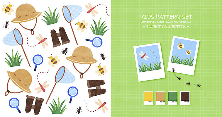 PSD 모자 패턴 일러스트 돋보기 사람없음 연두색 망원경 패턴백그라운드 풀 잠자리 벌 수집 체크무늬 곤충채집 폴라로이드사진 개미 채집망 아기자기 국내일러스트 식물 잡화 곤충 백그라운드 컨셉 무늬 초록색 폴라로이드 파일형식