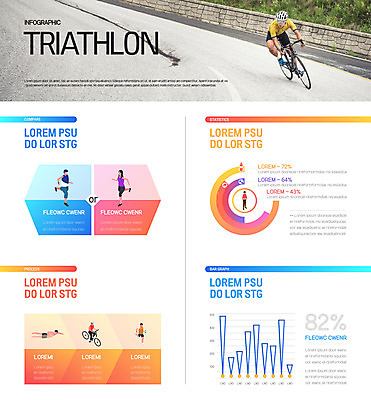 전신 여자 남자 일러스트 그래프 20대 성인 달리기 운동 자전거 수영 인포그래픽 한국인 로드자전거 트라이애슬론 철인3종경기 성인만 국내일러스트 AI파일 모션 건강 사람 동양인 경기 청년 바이크 수상스포츠 파일형식 벡터