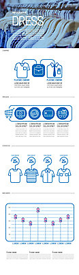 옷 셔츠 상의 일러스트 그래프 사람없음 파란색 인포그래픽 옷걸이 기능 활용 국내일러스트 AI파일 컬러 컨셉 파일형식 벡터