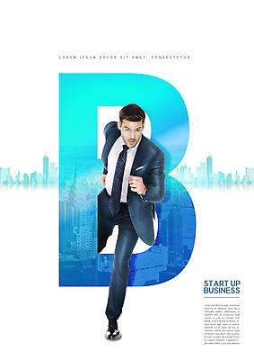 전신 PSD 서양인 편집이미지 남자 비즈니스 한명 성인 타이포그라피 파란색 달리기 도시 비즈니스맨 B 창업 성인남자한명만 이미지편집 외국인 문자 1 알파벳 컬러 모션 사람 직장인 자영업 남자한명만 성인남자만 파일형식