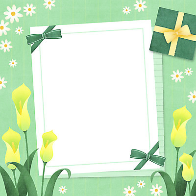PSD 꽃 리본 일러스트 선물 사람없음 장식 편지지 체크무늬 국내일러스트 식물 무늬 편지 파일형식
