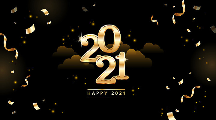 일러스트 새해 타이포그라피 사람없음 검은색 금색 꽃가루 2021년 신축년 국내일러스트 AI파일 문자 컬러 가루 연도 파일형식 벡터