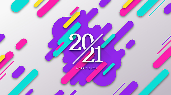 일러스트 새해 타이포그라피 사람없음 컬러풀 2021년 신축년 국내일러스트 AI파일 문자 컬러 연도 파일형식 벡터