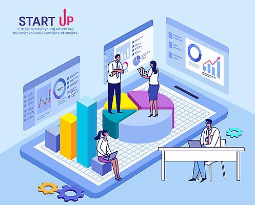 전신 여자 남자 하늘색 일러스트 회사 회의 그래프 서기 들기 앉기 여러명 성인 노트북 스마트폰 팔짱 업무 직장인 비즈니스맨 비즈니스우먼 문서 창업 성인만 국내일러스트 AI파일 직업 다수 비즈니스 모션 사람 파란색 전자제품 핸드폰 스마트기기 작업 자영업 파일형식 벡터