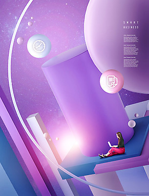 전신 PSD 편집이미지 여자 비즈니스 한명 앉기 20대 성인 경제 노트북 빛 보라색 한국인 원형 스마트 입체도형 성인여자한명만 이미지편집 도형 1 컬러 컨셉 모션 사람 동양인 청년 전자제품 입체 여자한명만 성인여자만 파일형식