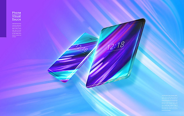 PSD 편집이미지 사람없음 빛 스마트폰 스마트기기 보라색 스마트 이미지편집 컬러 컨셉 전자제품 핸드폰 파일형식