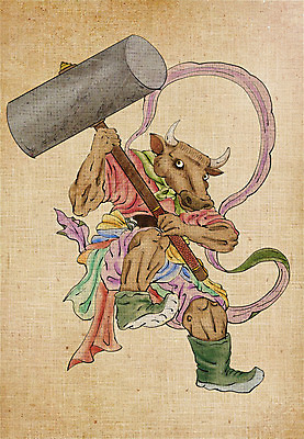 PSD 동물캐릭터 일러스트 들기 사람없음 십이지신 소띠 소 망치 동양화 십이지신캐릭터 장군 국내일러스트 일러캐릭터 동물 직업 캐릭터 포유류 모션 미술 공구 파일형식