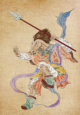 PSD 동물캐릭터 일러스트 들기 사람없음 십이지신 말_동물 동양화 십이지신캐릭터 말띠 장군 삼지창 국내일러스트 일러캐릭터 동물 직업 캐릭터 창 포유류 모션 미술 파일형식