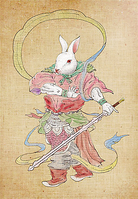 PSD 동물캐릭터 일러스트 들기 사람없음 십이지신 토끼띠 토끼 칼 동양화 십이지신캐릭터 장군 국내일러스트 일러캐릭터 동물 직업 캐릭터 포유류 모션 미술 반려동물 파일형식