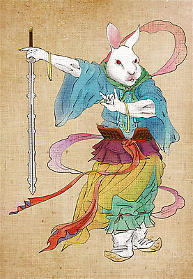 PSD 동물캐릭터 일러스트 들기 사람없음 십이지신 토끼띠 토끼 칼 동양화 십이지신캐릭터 장군 국내일러스트 일러캐릭터 동물 직업 캐릭터 포유류 모션 미술 반려동물 파일형식