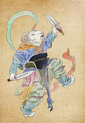 PSD 동물캐릭터 일러스트 들기 사람없음 십이지신 양띠 양 칼 동양화 십이지신캐릭터 장군 갑옷 국내일러스트 일러캐릭터 동물 직업 캐릭터 포유류 모션 미술 보호장비 파일형식