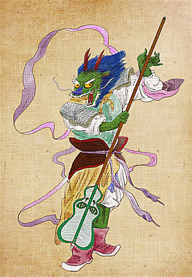 PSD 동물캐릭터 일러스트 들기 사람없음 용띠 십이지신 용 부채 동양화 십이지신캐릭터 장군 갑옷 국내일러스트 일러캐릭터 동물 직업 캐릭터 모션 미술 보호장비 파일형식