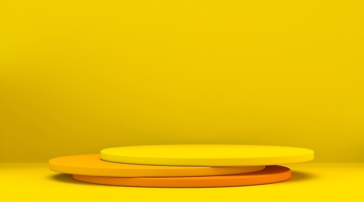 JPG 해외이미지 벽 백그라운드 사람없음 노란색 3D 쌓기 원형 오브젝트 단상 입체도형 미니멀 해외포토 포토 도형 컬러 모션 입체 디지털합성 파일형식