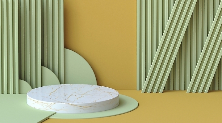 JPG 해외이미지 벽 백그라운드 사람없음 연두색 노란색 3D 원형 오브젝트 대리석 단상 입체도형 미니멀 해외포토 포토 도형 컬러 재료 초록색 입체 디지털합성 파일형식