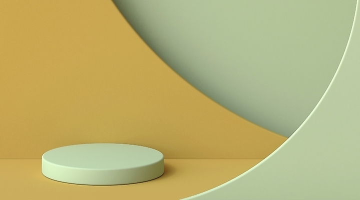 JPG 해외이미지 벽 백그라운드 사람없음 연두색 노란색 3D 원형 오브젝트 기하학 단상 입체도형 미니멀 해외포토 포토 도형 컬러 무늬 초록색 입체 디지털합성 파일형식