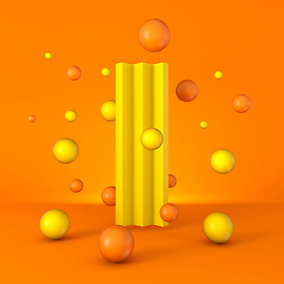 JPG 해외이미지 알파벳 사람없음 3D 원형 기하학 I 스파클링 주황색배경 해외포토 포토 도형 영어 백그라운드 무늬 주황색 디지털합성 파일형식