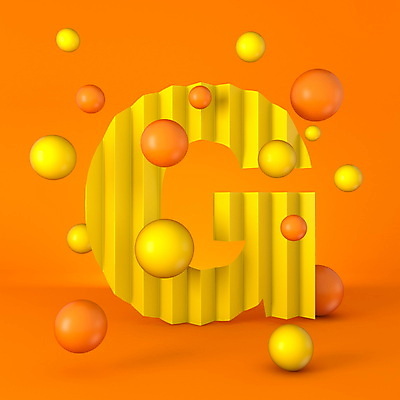 JPG 해외이미지 알파벳 사람없음 3D 원형 G 기하학 스파클링 주황색배경 해외포토 포토 도형 영어 백그라운드 무늬 주황색 디지털합성 파일형식